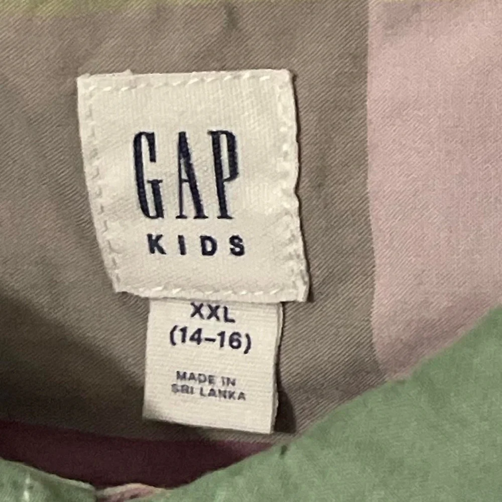 Gap Kids Boy’s XXL 14-16 Long Sleeve Button Up Shirt Color Block Preppy